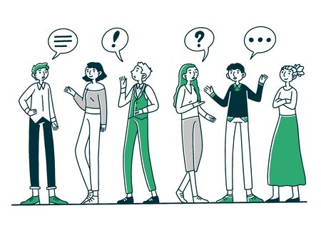 Group of people talking to each otherの写真素材