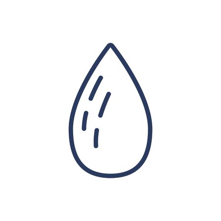 Drop thin line icon. Liquid, nutrition, alcohol isolated outline sign. Products and allergens concept. Vector illustration symbol element for web design and appsのイラスト素材