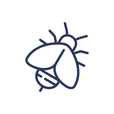 Bee thin line iconのイラスト素材