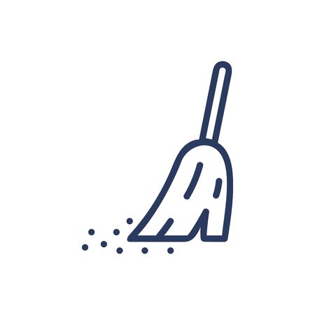 Broom thin line iconのイラスト素材