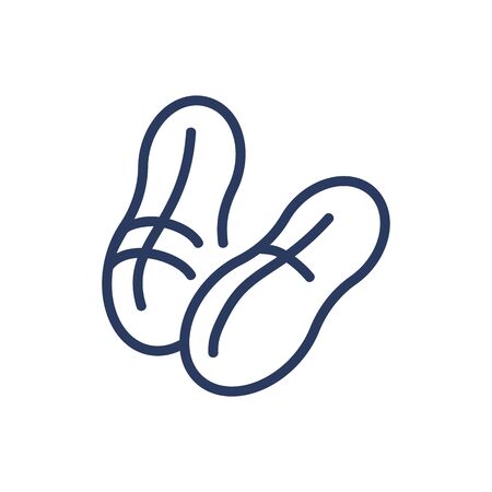 Peanut thin line iconのイラスト素材