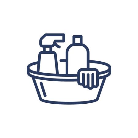 Detergents thin line iconのイラスト素材