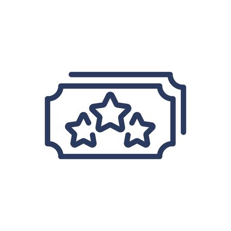 Loyalty star coupon thin line iconのイラスト素材