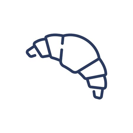 Croissant thin line iconのイラスト素材