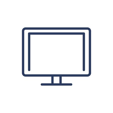 Computer monitor thin line iconのイラスト素材