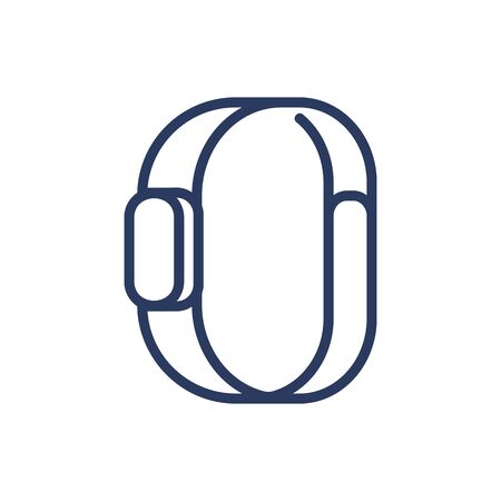 Smart bracelet thin line iconのイラスト素材