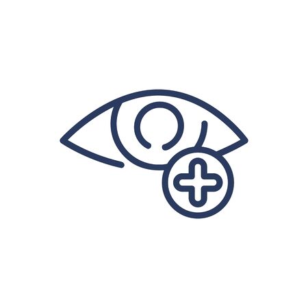 Eye treatment thin line iconのイラスト素材