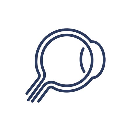 Eyeball side view thin line iconのイラスト素材