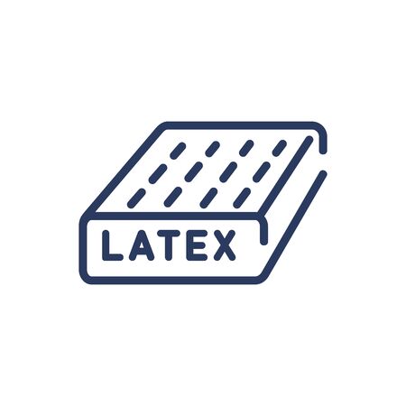 Latex mattress thin line iconのイラスト素材