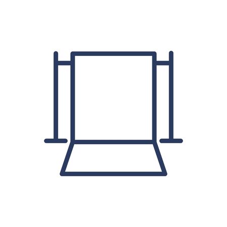 Photo studio backdrop thin line iconのイラスト素材
