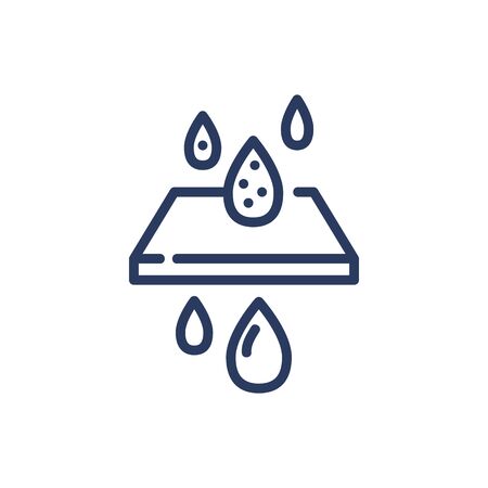 Water purifying thin line iconのイラスト素材