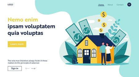 People buying property with bank creditのイラスト素材