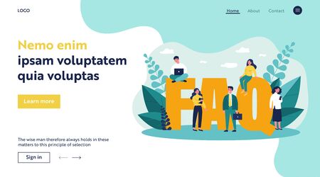 FAQ giant lettersのイラスト素材