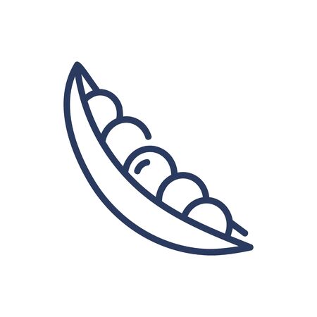 Green peas thin line iconのイラスト素材