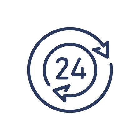 Round-the-clock thin line iconのイラスト素材