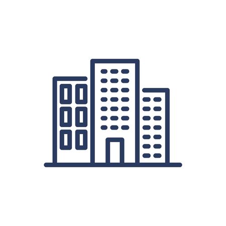 Midtown constructions thin line iconのイラスト素材