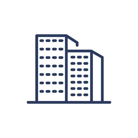Real estate thin line iconのイラスト素材