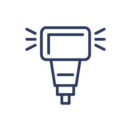 Camera flash thin line iconのイラスト素材