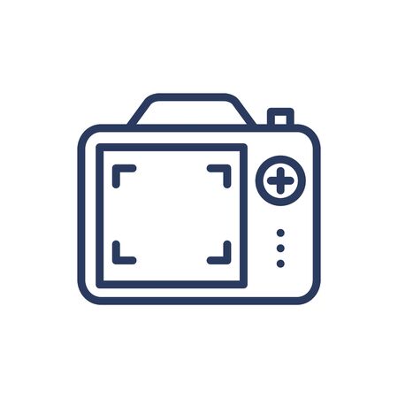 DSLR camera display thin line iconのイラスト素材