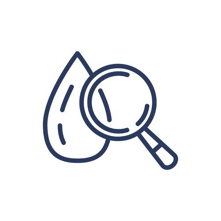 Water quality research thin line iconのイラスト素材