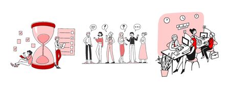 Communication and conversation setの写真素材