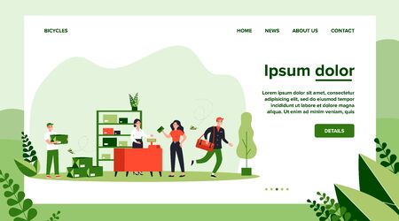 Post office employees and customersのイラスト素材