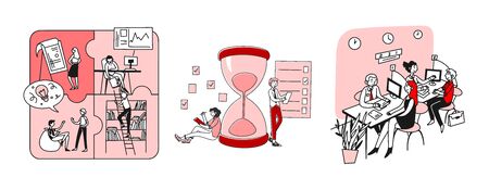 Businesspeople communication setの写真素材