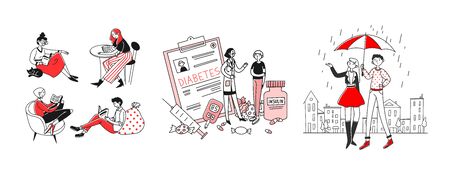 Young people activities setの写真素材