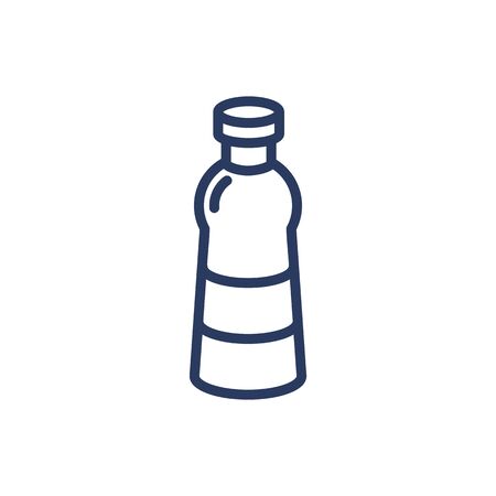 Milk bottle thin line iconのイラスト素材