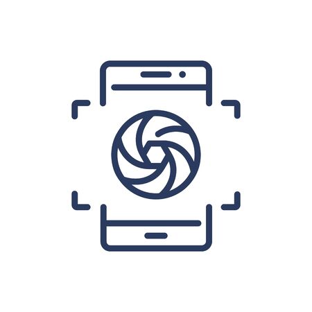 Camera focus thin line iconのイラスト素材