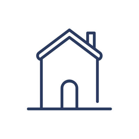 Historical construction thin line icon. Church, landmark, traditional building isolated outline sign. Architecture, real estate, property concept. Vector illustration symbol element for web designのイラスト素材
