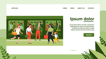 People going to work or school at morningのイラスト素材