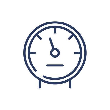 Water meter thin line icon. Pipe, arrow, consumption isolated outline sign. Metering and equipment concept. Vector illustration symbol element for web design and appsのイラスト素材