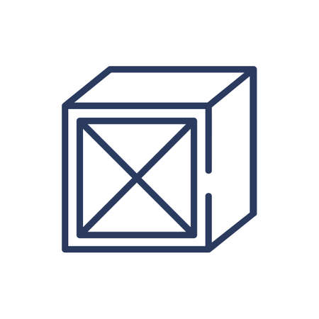 Export container thin line iconのイラスト素材