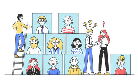 HR managers looking for talented people for jobの写真素材