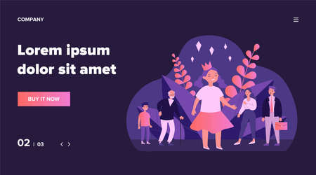 Annoyed angry girl wearing crownのイラスト素材