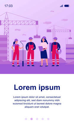 Team of builders onsiteのイラスト素材