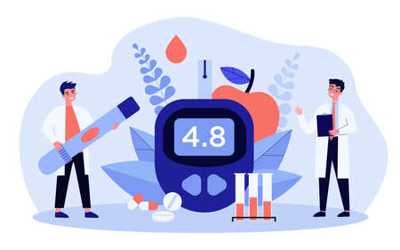Glucose level and diabetes conceptのイラスト素材