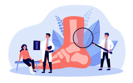 Foot or toe trauma conceptのイラスト素材