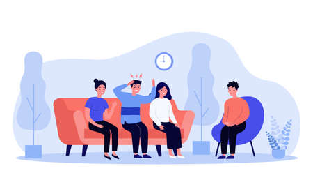 Family member swearing and speaking outのイラスト素材