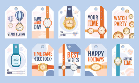 Watches shop tags design setのイラスト素材