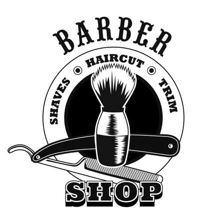 Barber shop advertising vector illustrationのイラスト素材