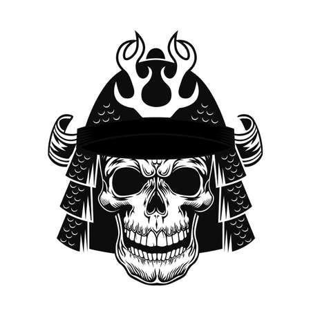 Skull of warrior vector illustrationのイラスト素材
