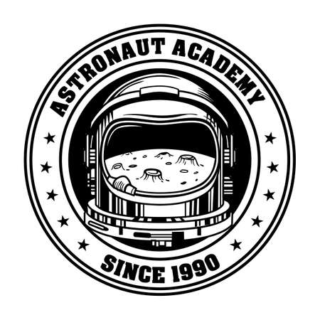 Retro badge for astronaut academy vector illustrationのイラスト素材
