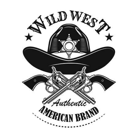 Wild west emblem vector illustrationのイラスト素材
