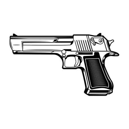 Pistol illustrationのイラスト素材