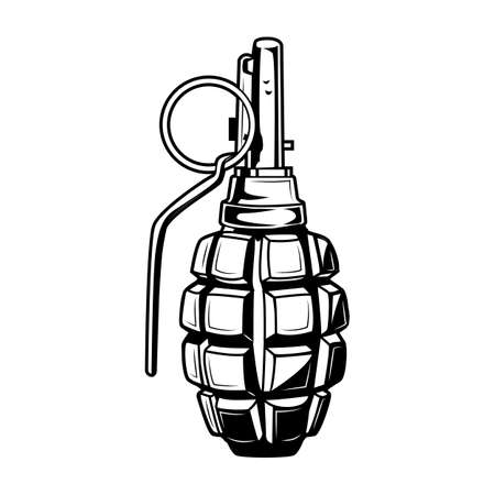 Hand grenade illustrationのイラスト素材