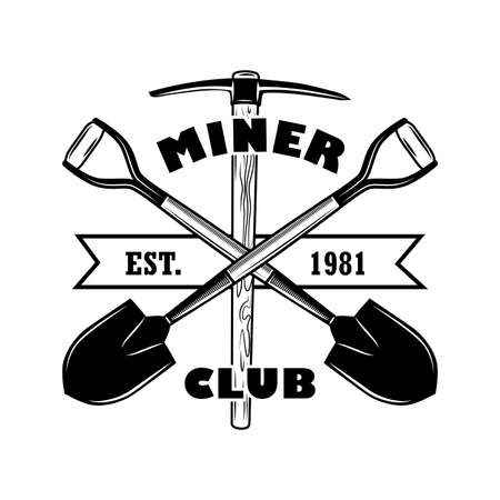 Tools for coal mining vector illustrationのイラスト素材