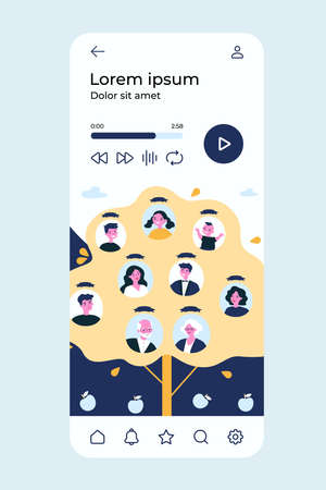 People genealogical heritage isolated flat vectorのイラスト素材