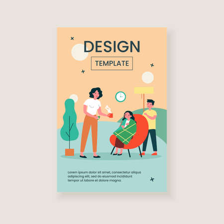 Mother curing daughter in plaid from flu. Cold, syrup, temperature flat vector illustration. Healthcare and therapy concept for banner, website design or landing web pageのイラスト素材